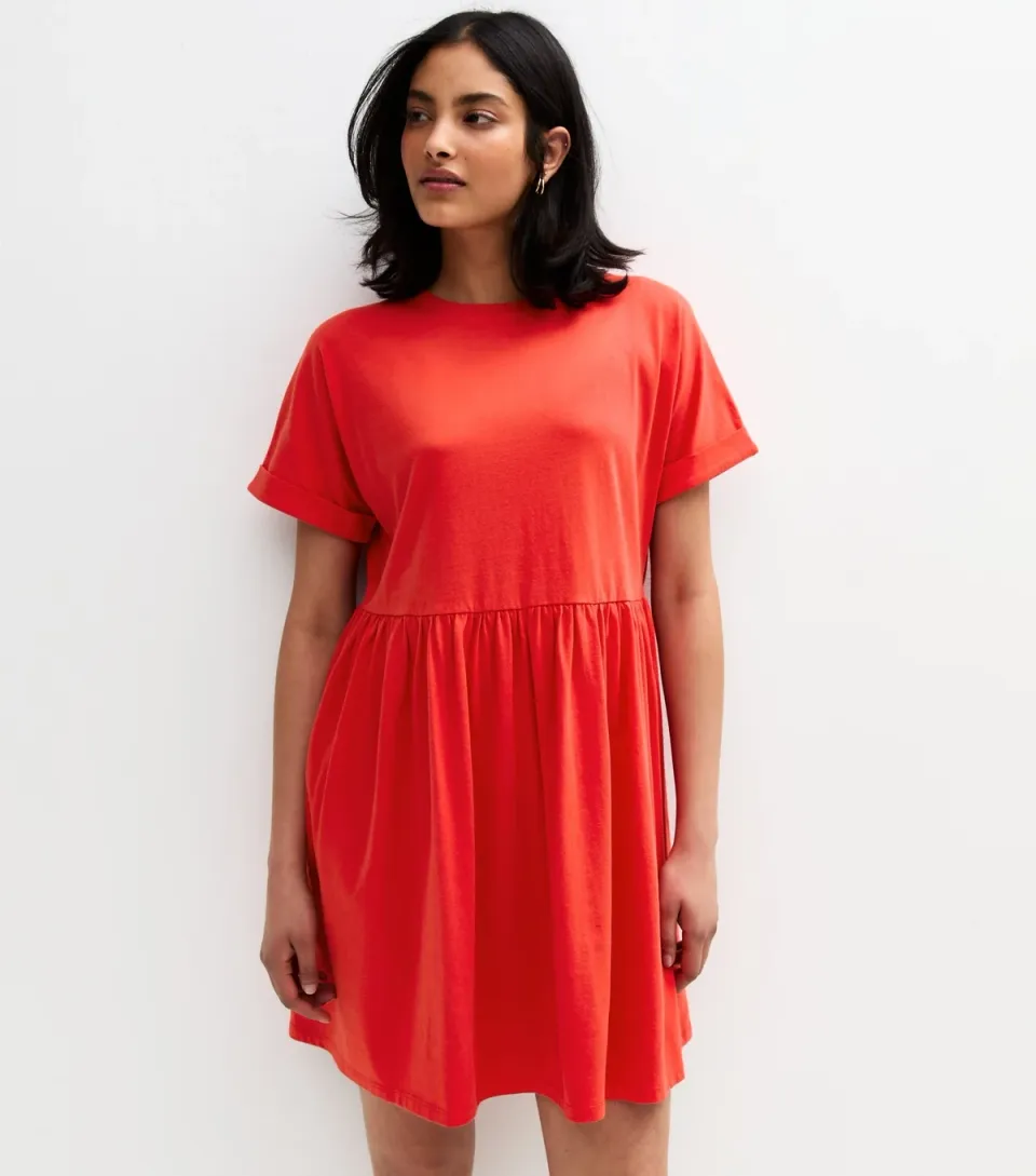 Women's Red Smock Mini Dress