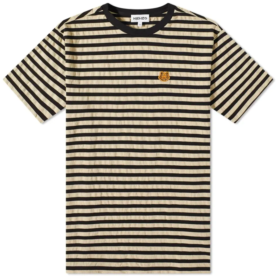 Striped Tiger Crest T-Shirt
