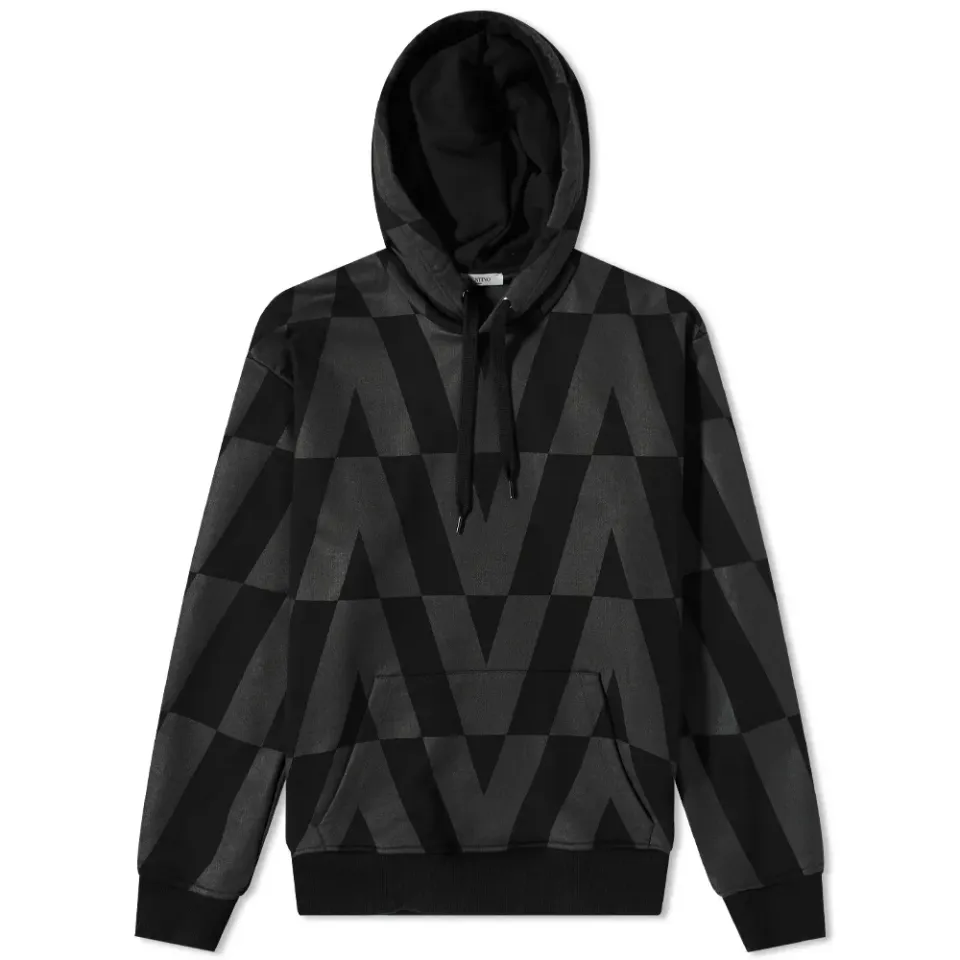 Optical Print Popover Hoodie