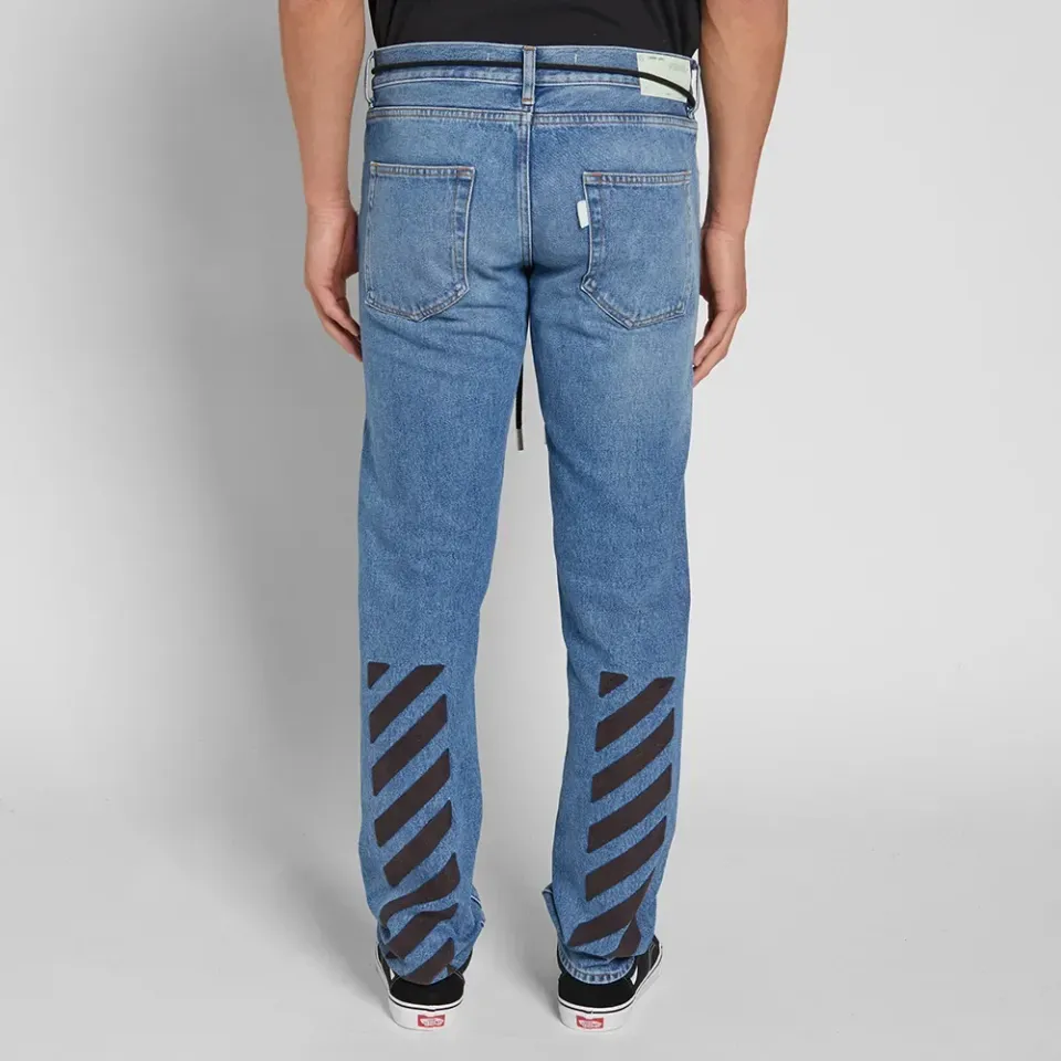 Diagonals Slim Rips Jean
