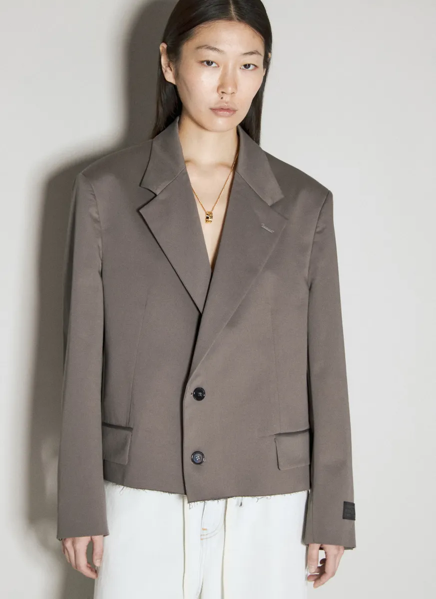 Raw Hem Suit Blazer