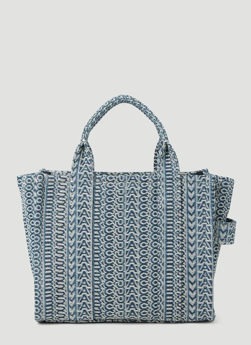Monogram Washed Denim Mini Tote Bag