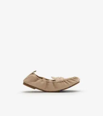 Suede Fawn Loafers in Flax beige