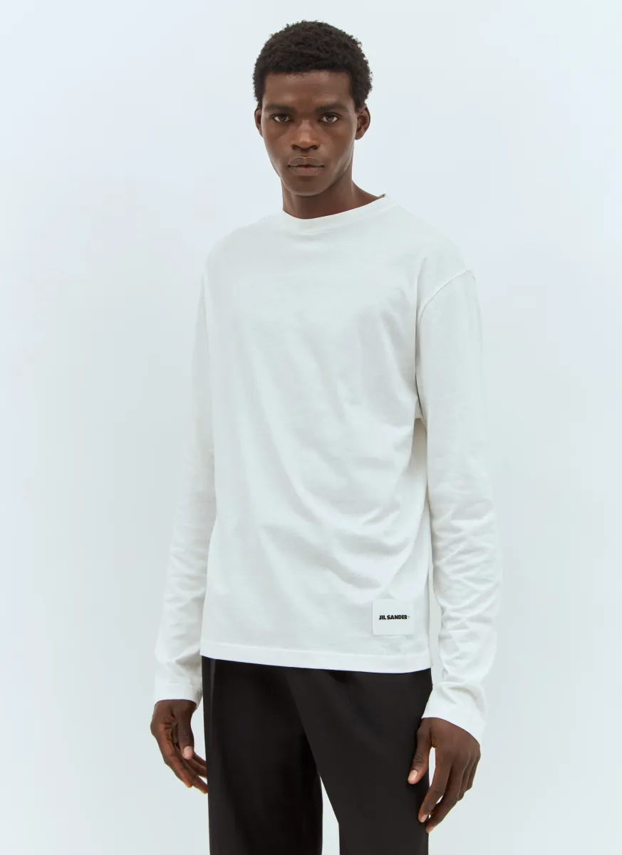 Set Of Three Logo-Patch T-Shirts