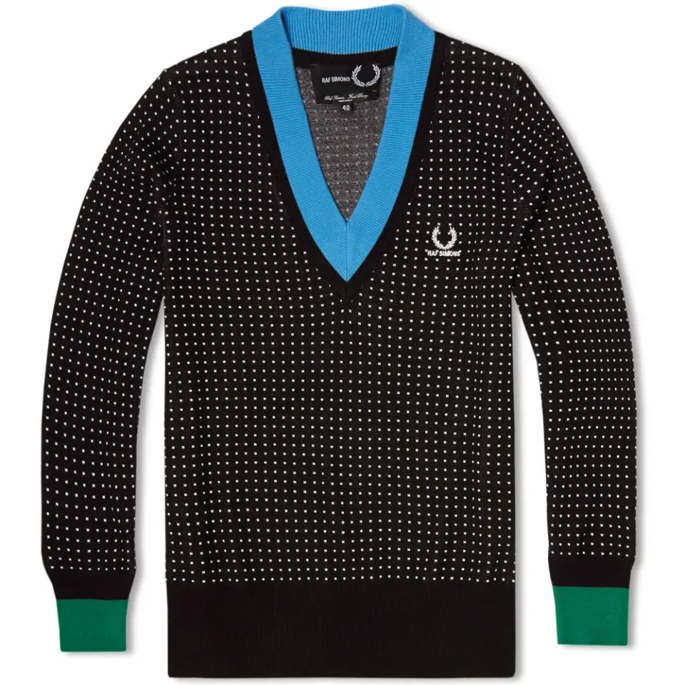 Raf Simons x Fred Perry Jacquard Square V Neck