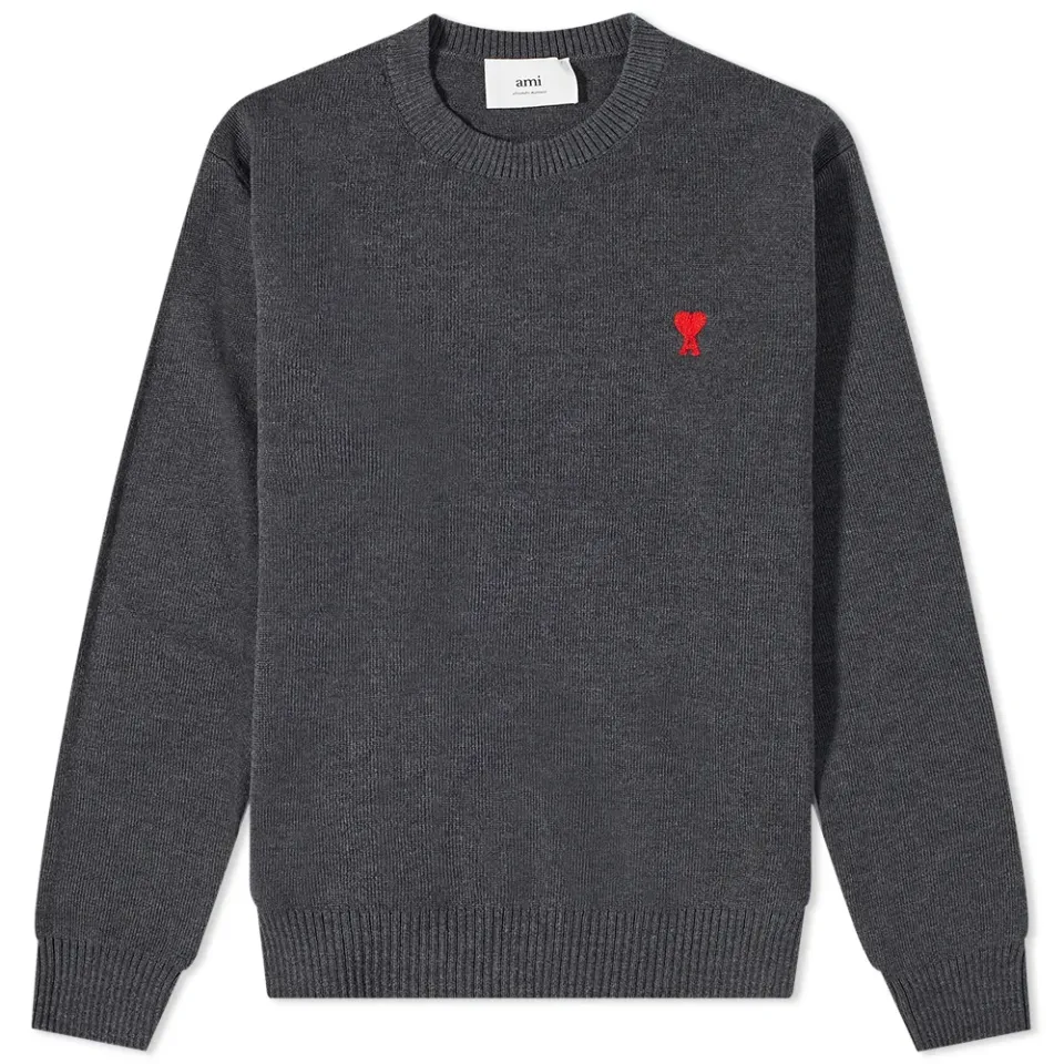 AMI Small A Heart Crew Knit