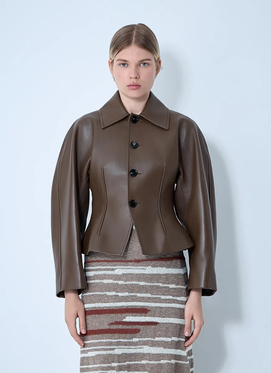 Leather Blouson Jacket
