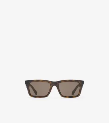 Logo Rectangular Sunglasses​ in Tortoiseshell
