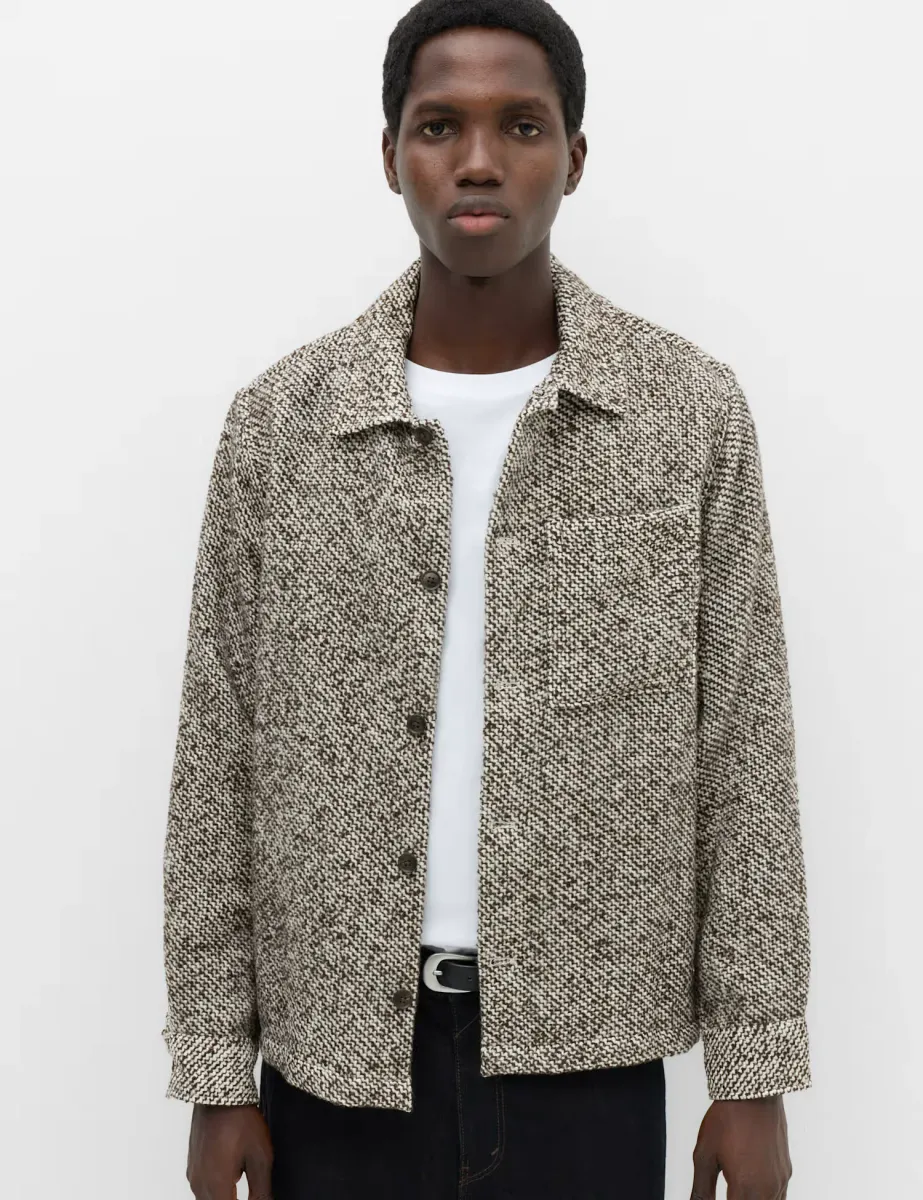 Textured Regular Fit Overshirt