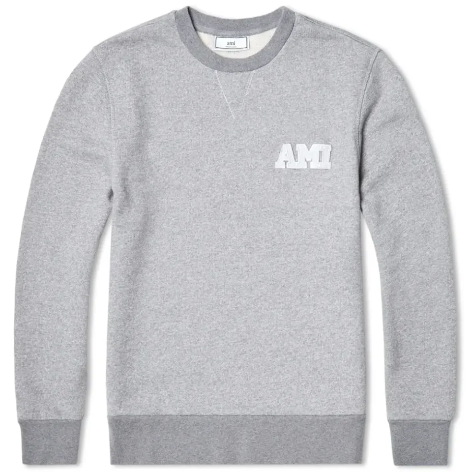 AMI Patch Crew Neck Sweat