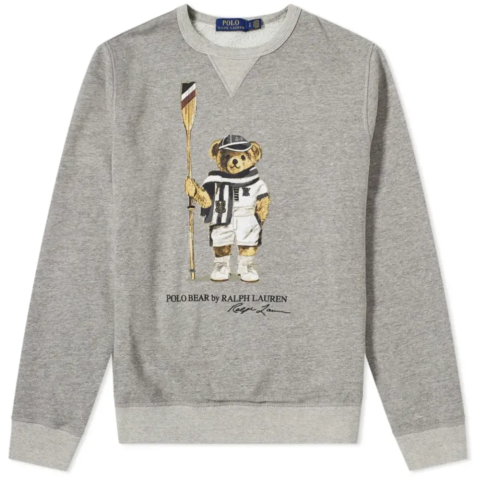 Bear Print Crew Sweat
