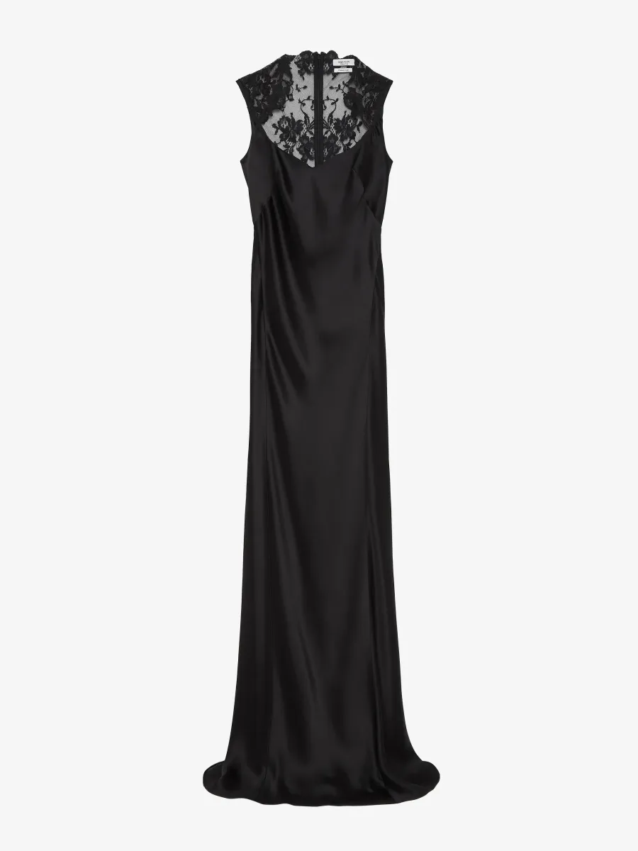 Floral Lace Evening Dress