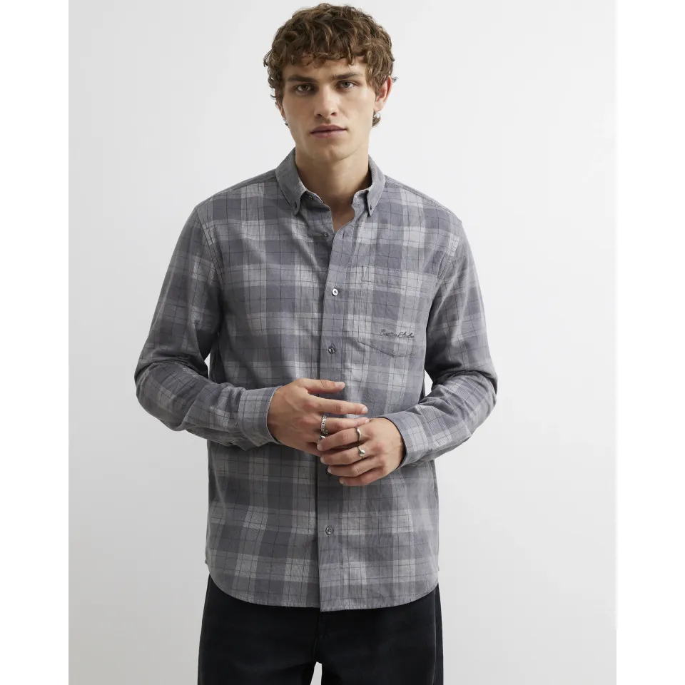 Slim Fit Corduroy Check Shirt