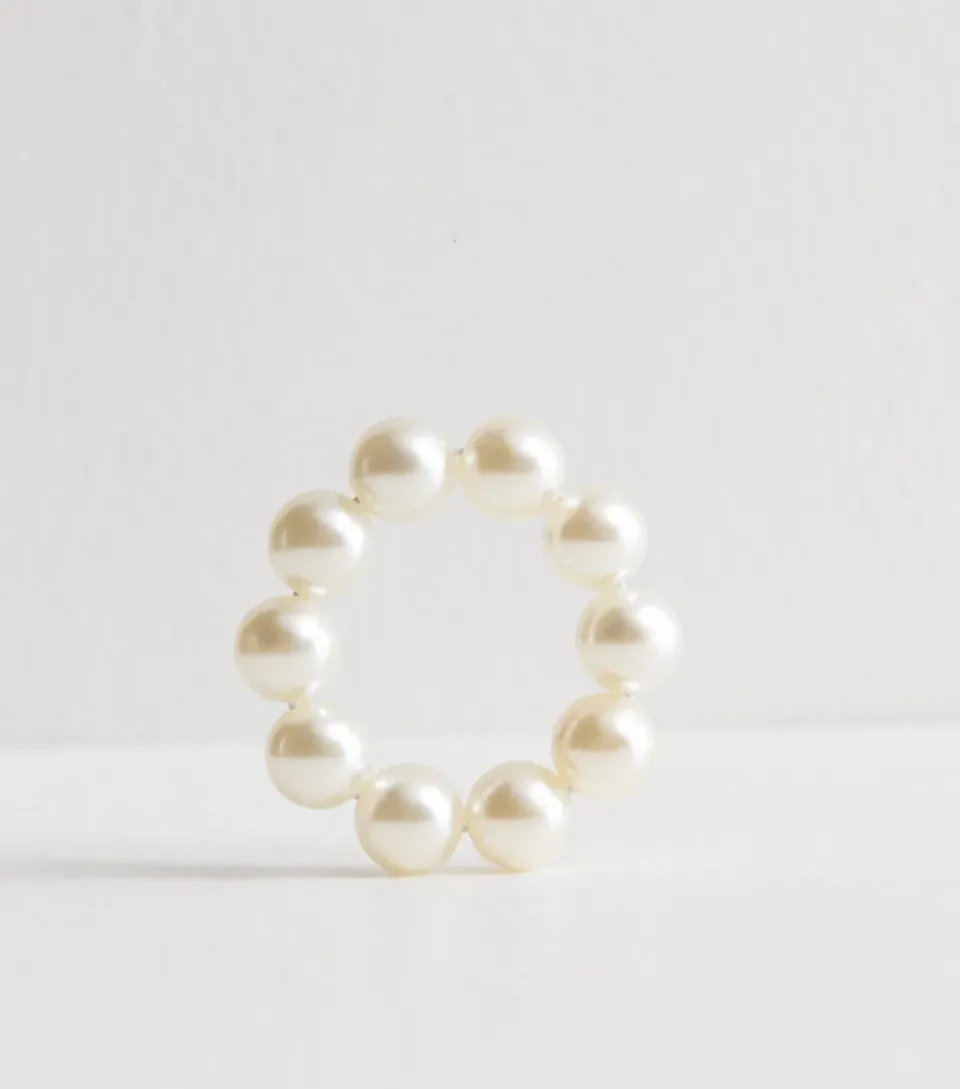 Cream Faux Pearl Hairband
