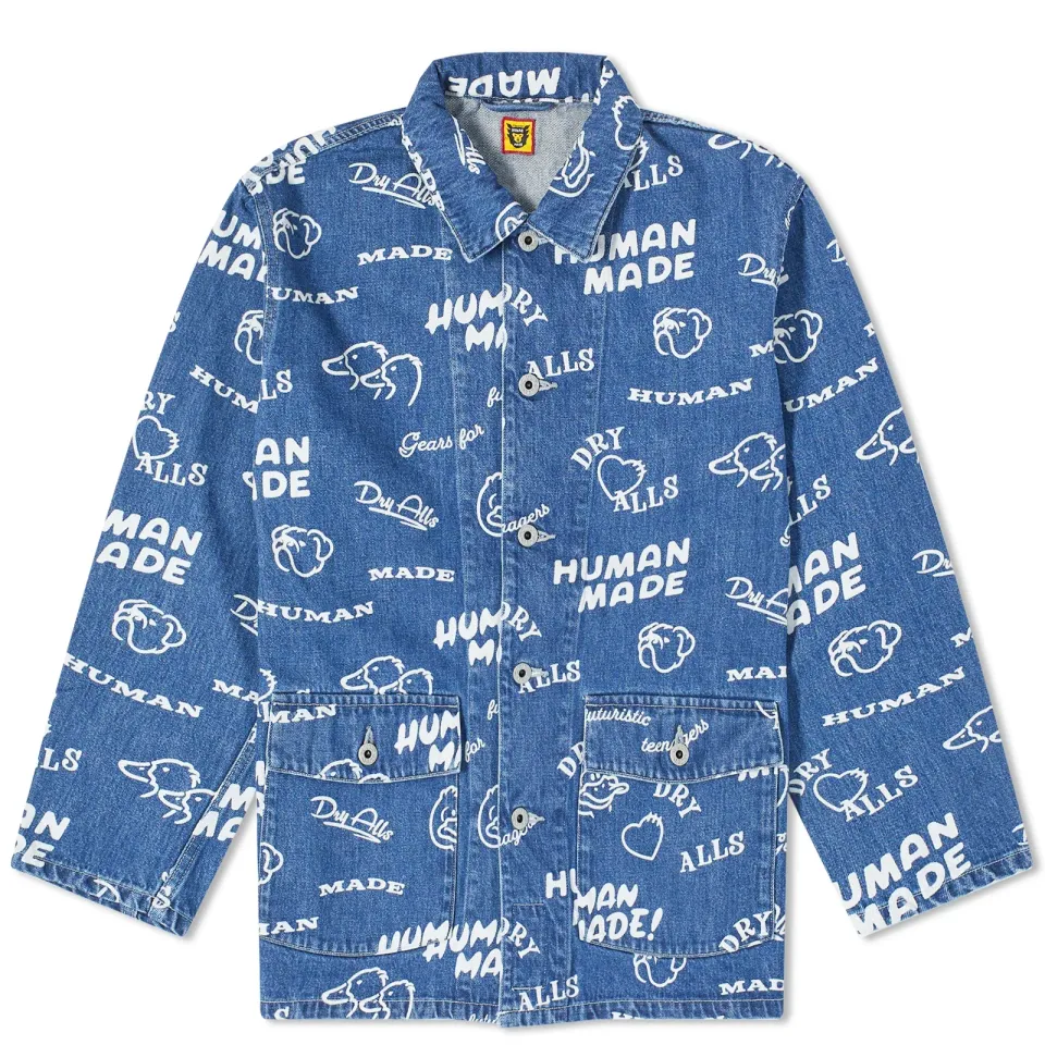 Printed Denim Coverall Jacket