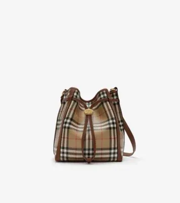 Small Check Bucket Bag in Archive beige - Women, Cotton
