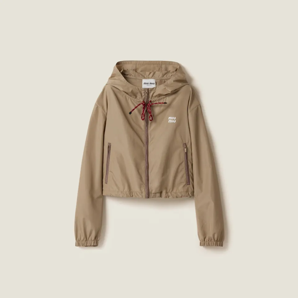 Technical fabric blouson jacket