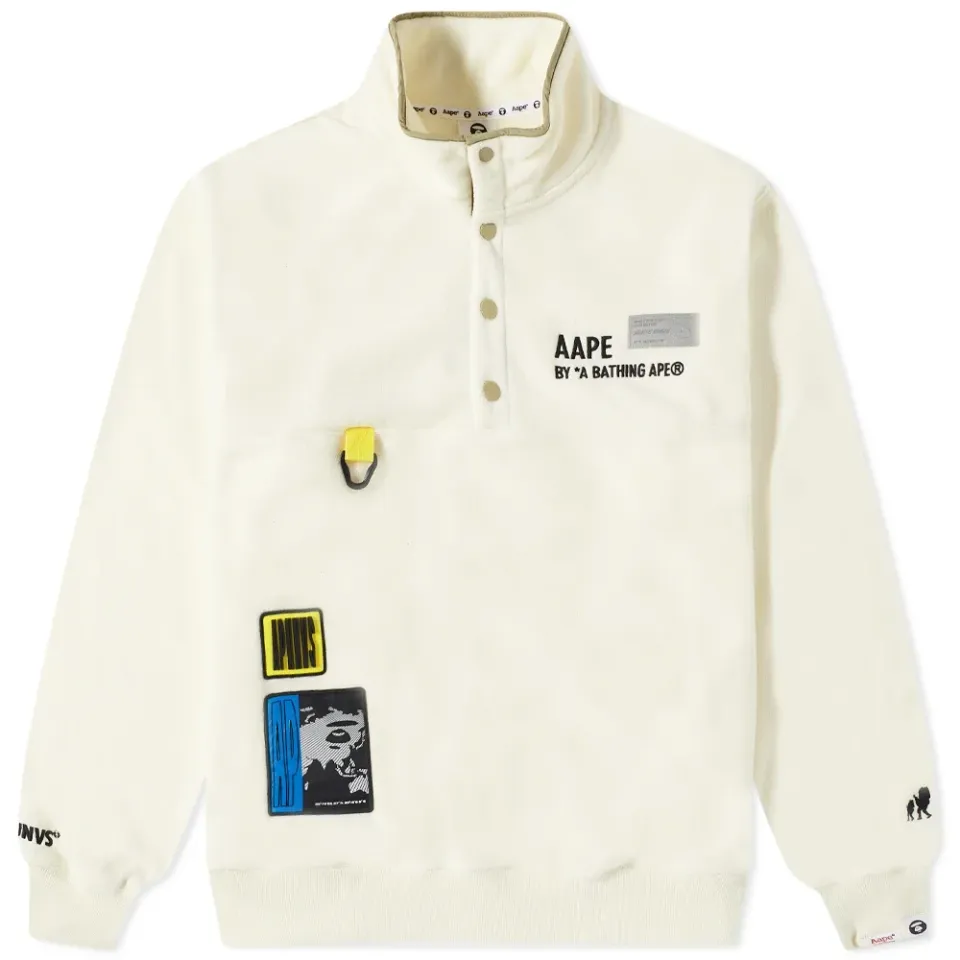 AAPE 1/2 Button Fleece