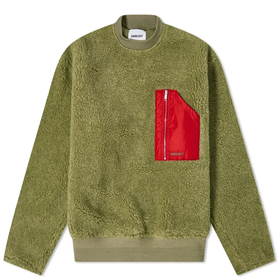 Pocket Polar Fleece Crew Sweat