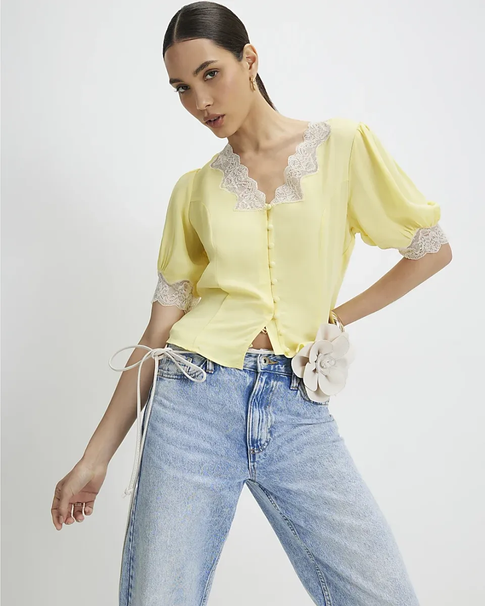 Lace Trim Blouse