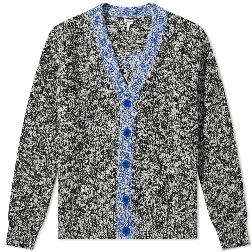 Large L Intarsia Cardigan