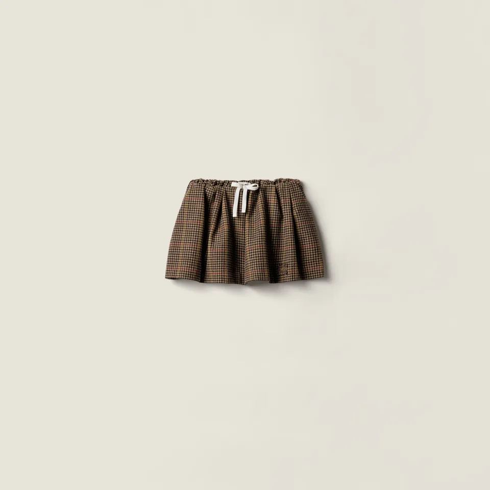 Houndstooth check miniskirt
