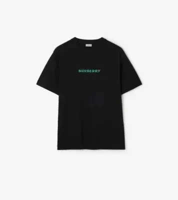 Heritage Logo Cotton T-shirt in Black
