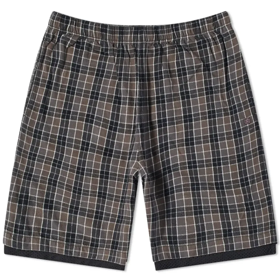 Rong Flannel Check Face Shorts