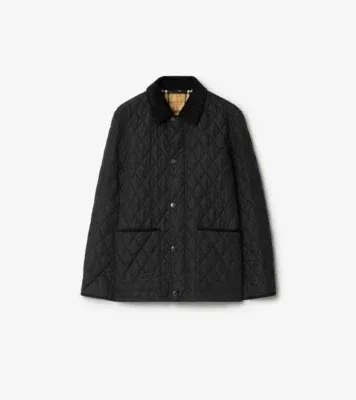 Quilted Nylon Haddington Jacket in Black