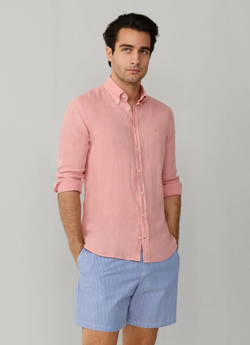 Tailored Seersucker Swim Shorts