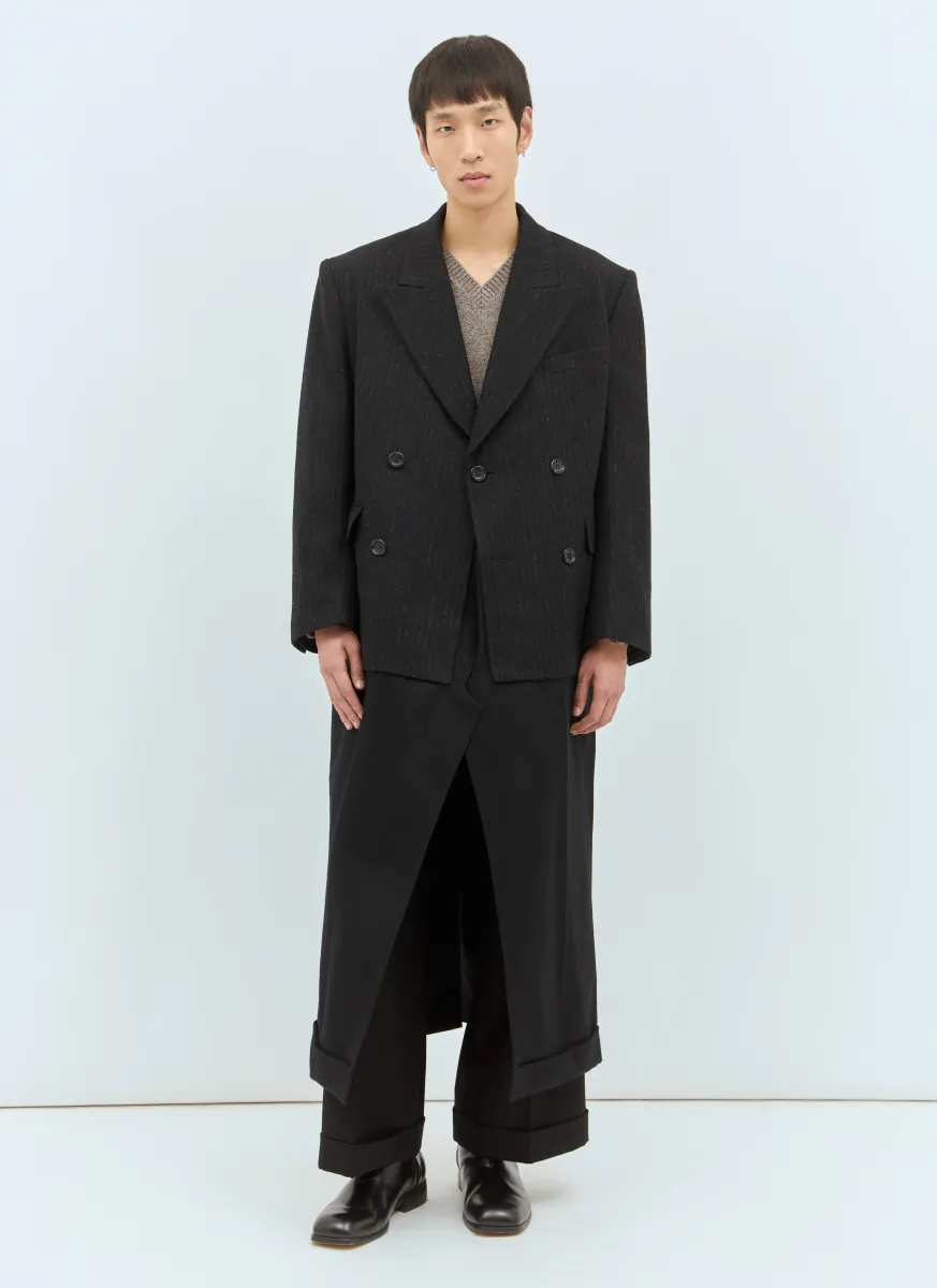 Tailored Coat With Contrast Panels