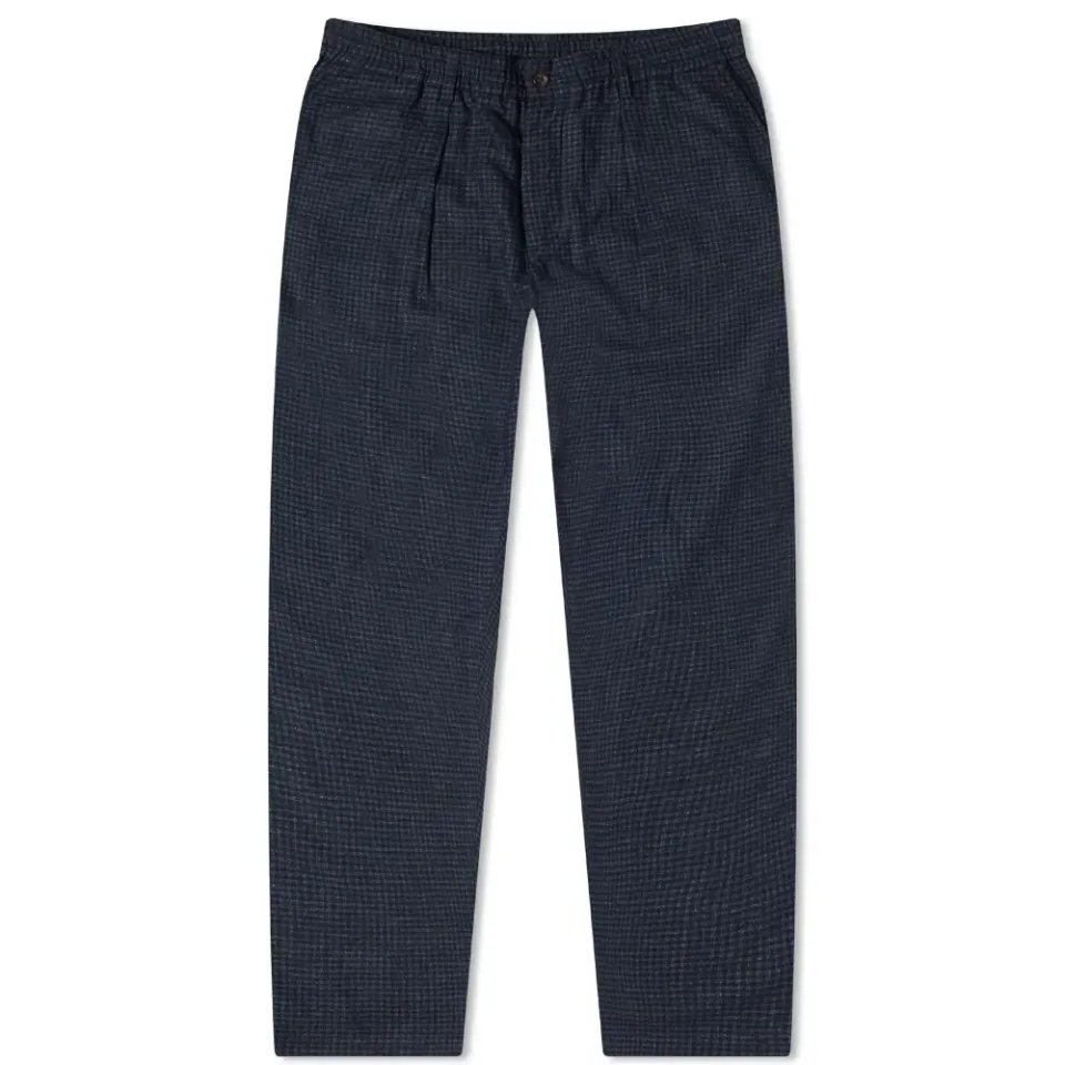 Check Wool Pleated Track Pant