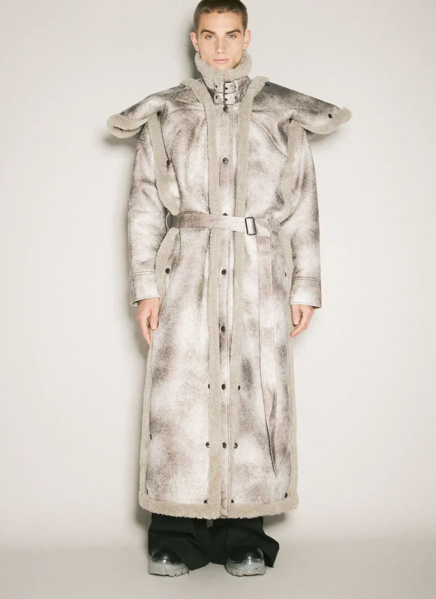 Snap-Off Hood-Panel Aviator Coat