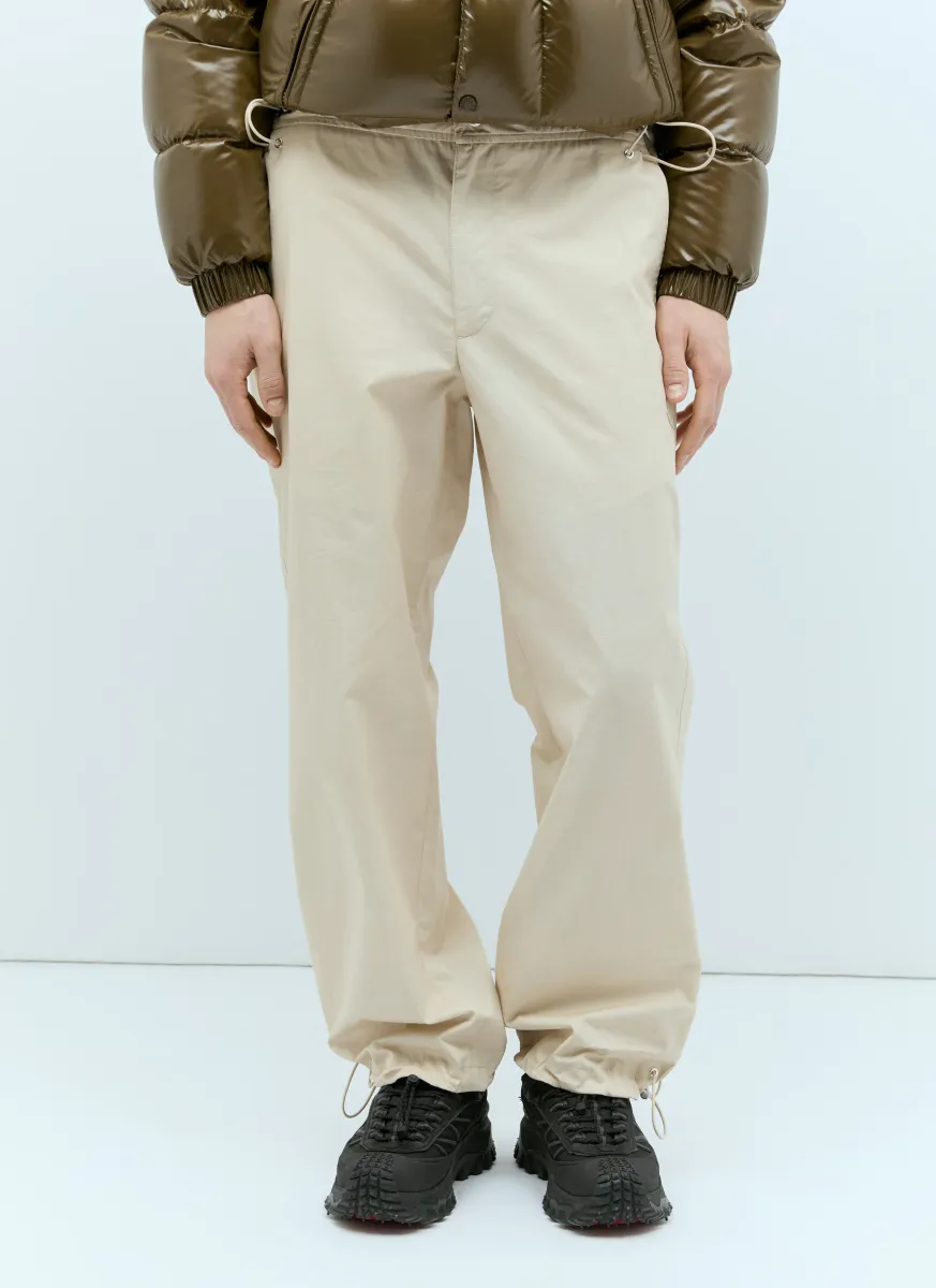 Drawstring Poplin Pants