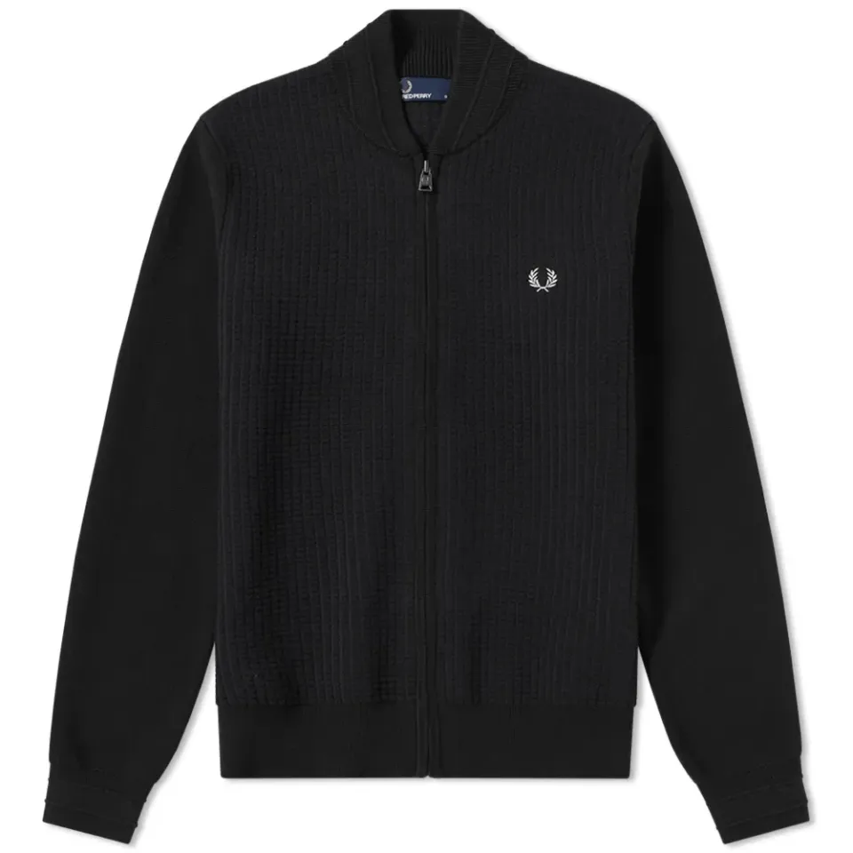 Fred Perry Textured Bomber Cardigan