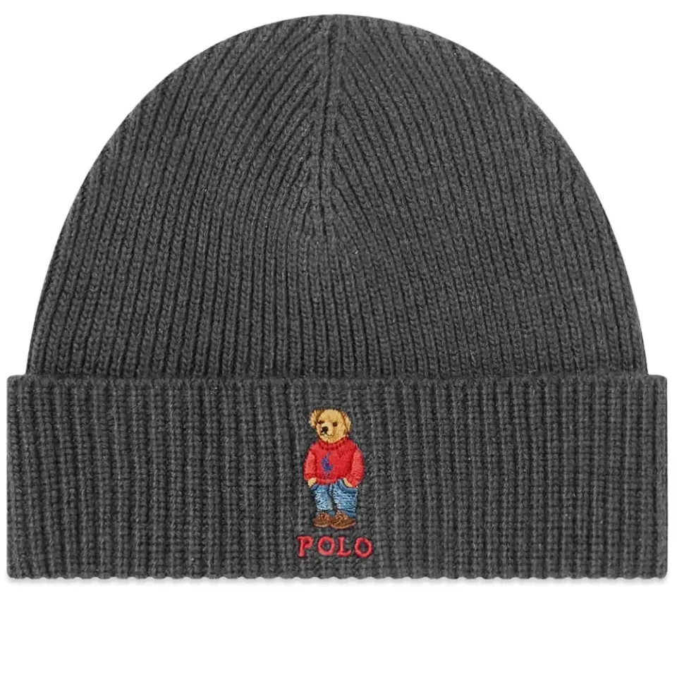 Bear Embroidered Beanie