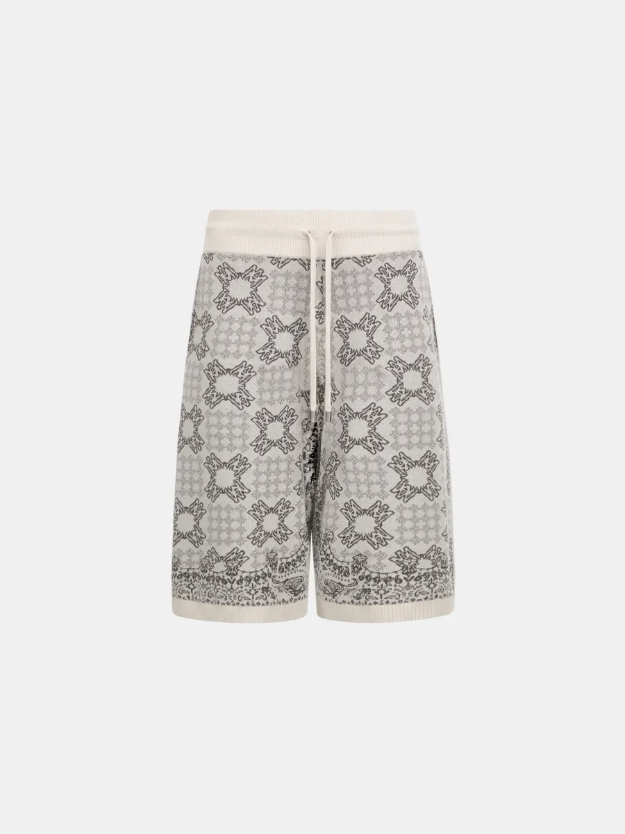 MA QUAD CHECK MESH KNIT SHORT - Alabaster