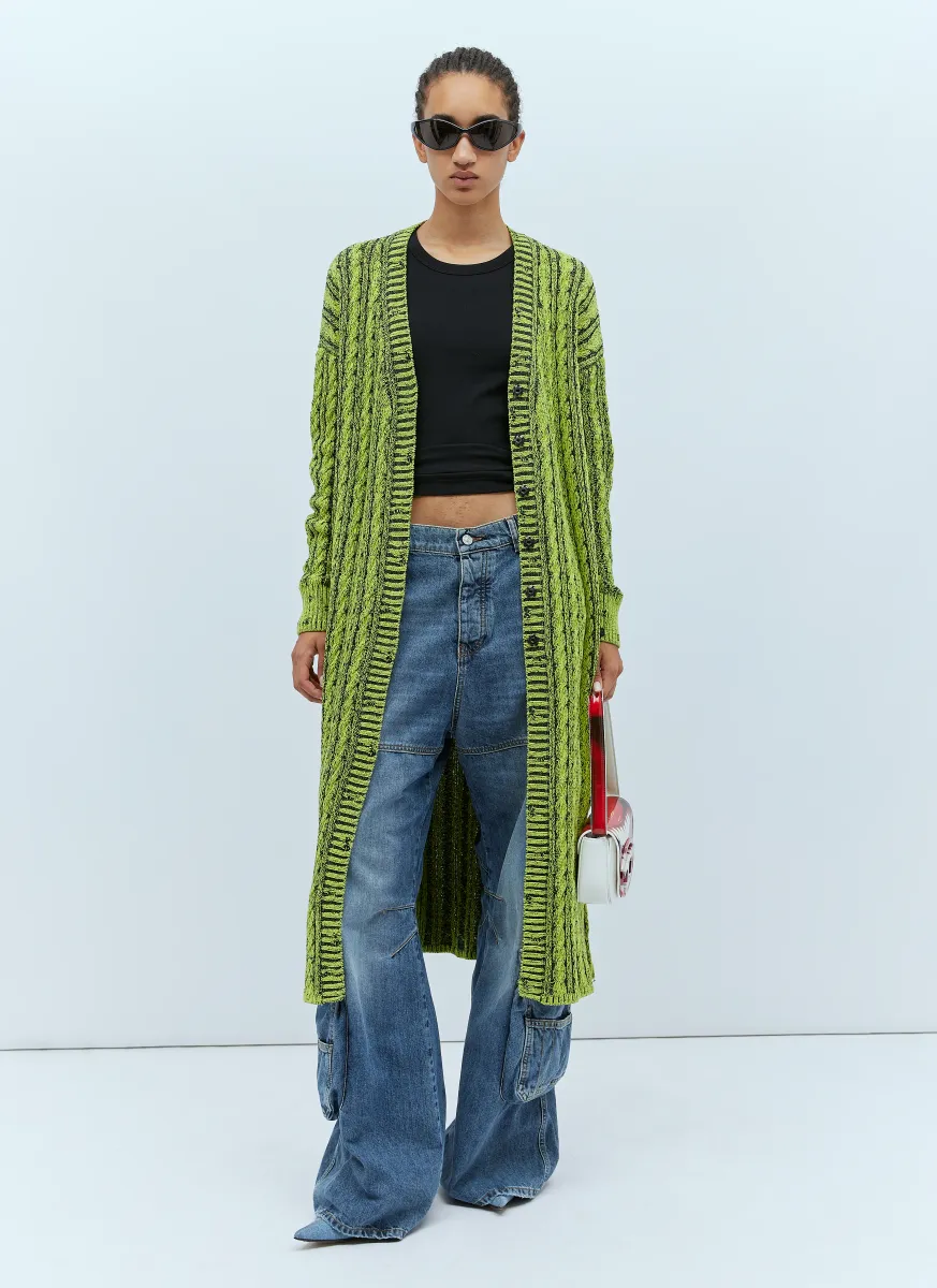 Cable Knit Maxi Cardigan