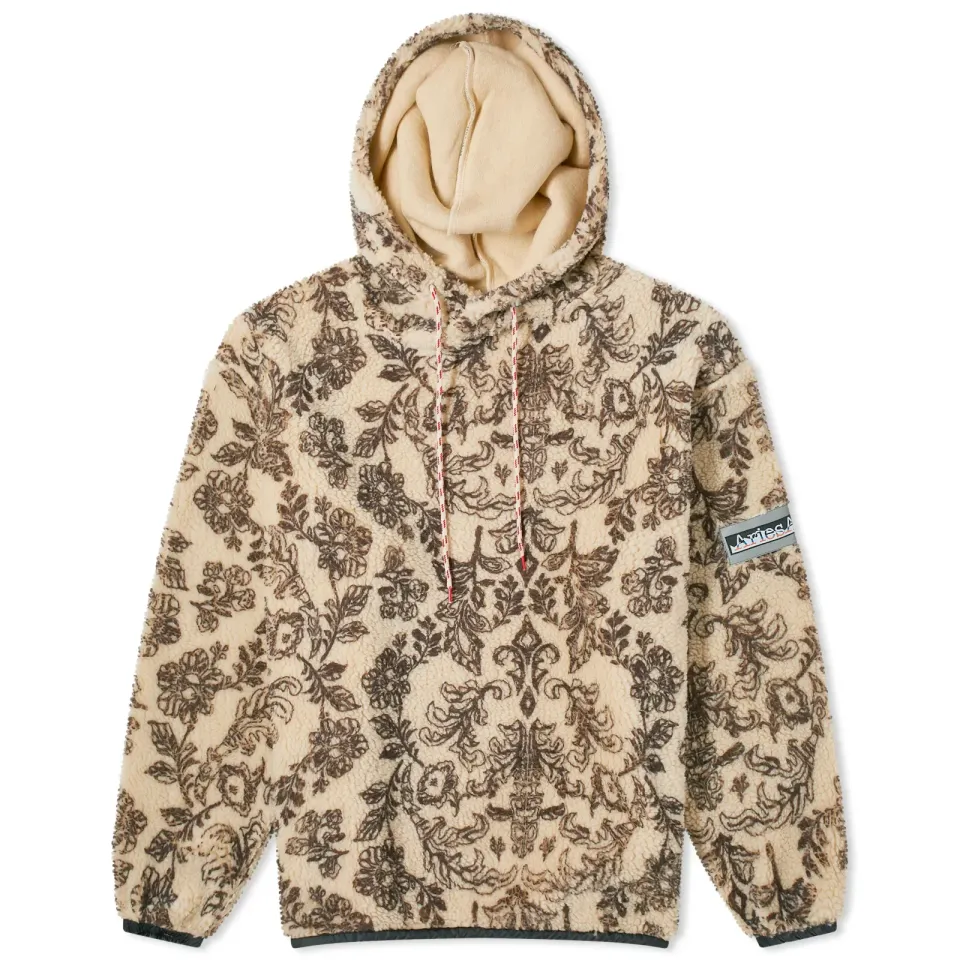 Floral Oversized Fleece Hoodie