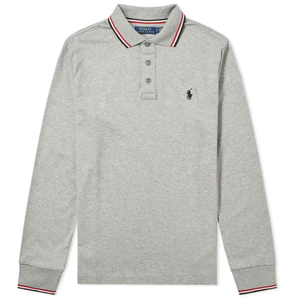 Long Sleeve RWB Tipped Polo