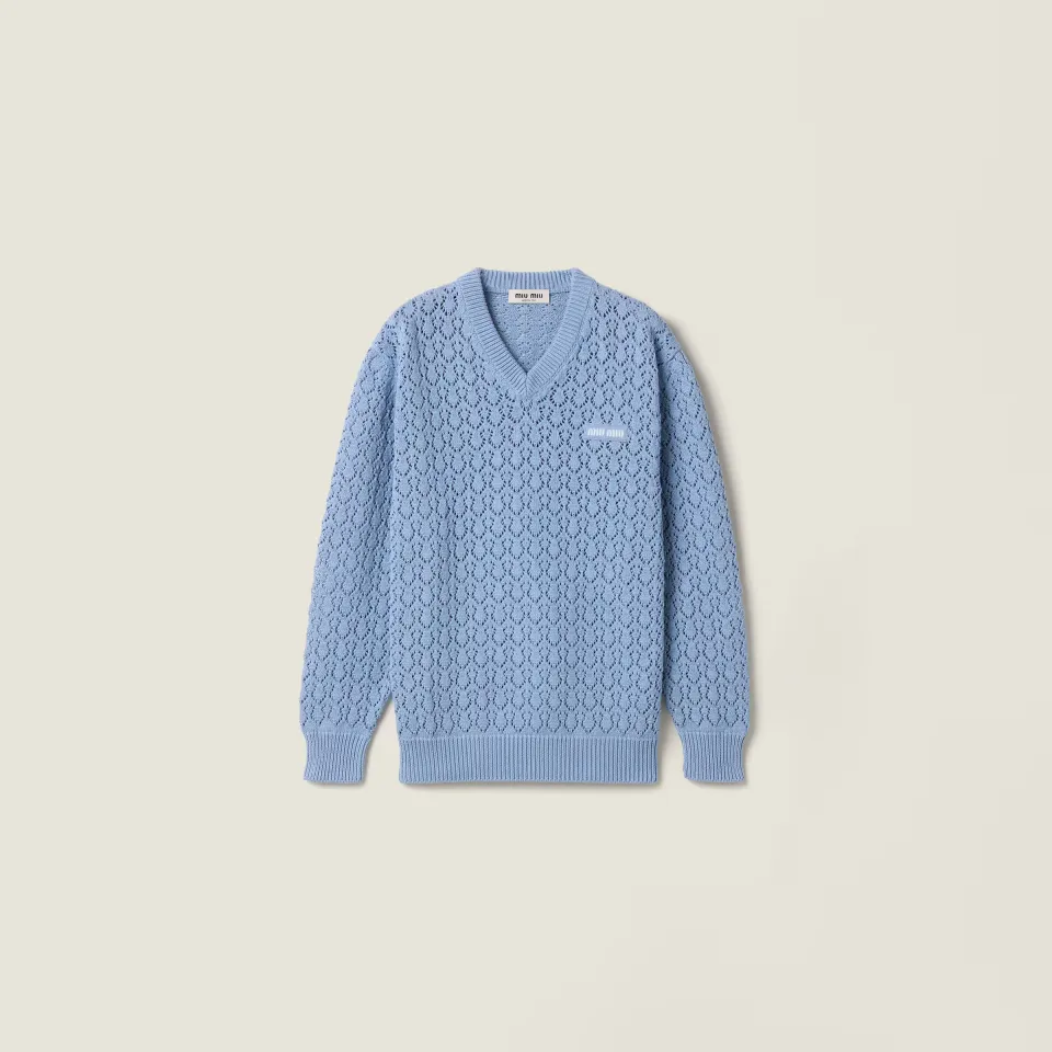 Cotton V-neck sweater