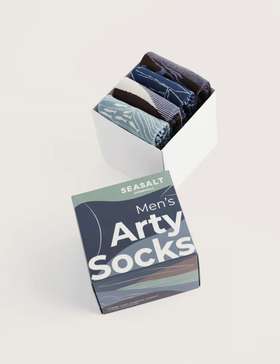 4 Pack Assorted Cotton Rich Socks Multi