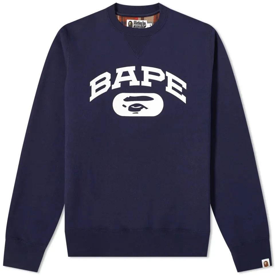 Bape Check Crew Sweat