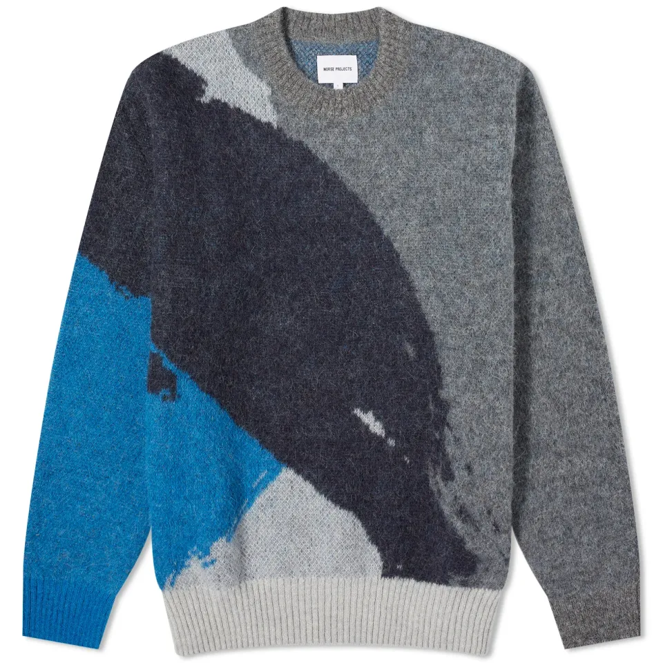 Arild Alpaca Mohair Jacquard Crew Jumper