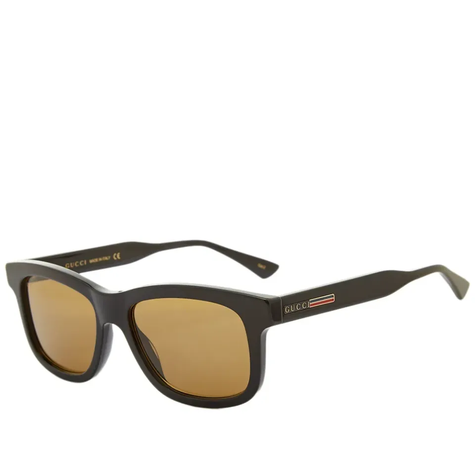 Gucci Rectangular Frame Acetate Sunglasses