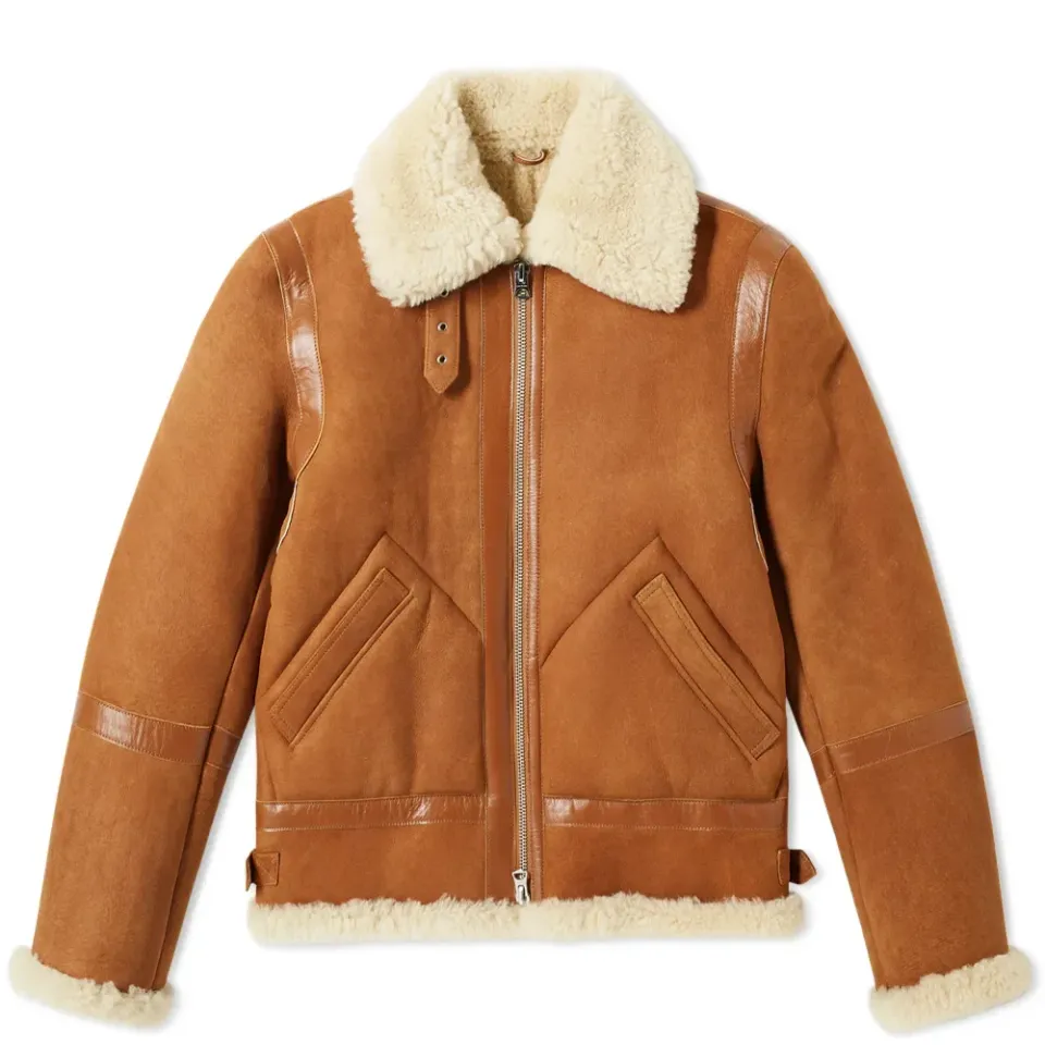 Ian Suede Shearling Flight Jacket