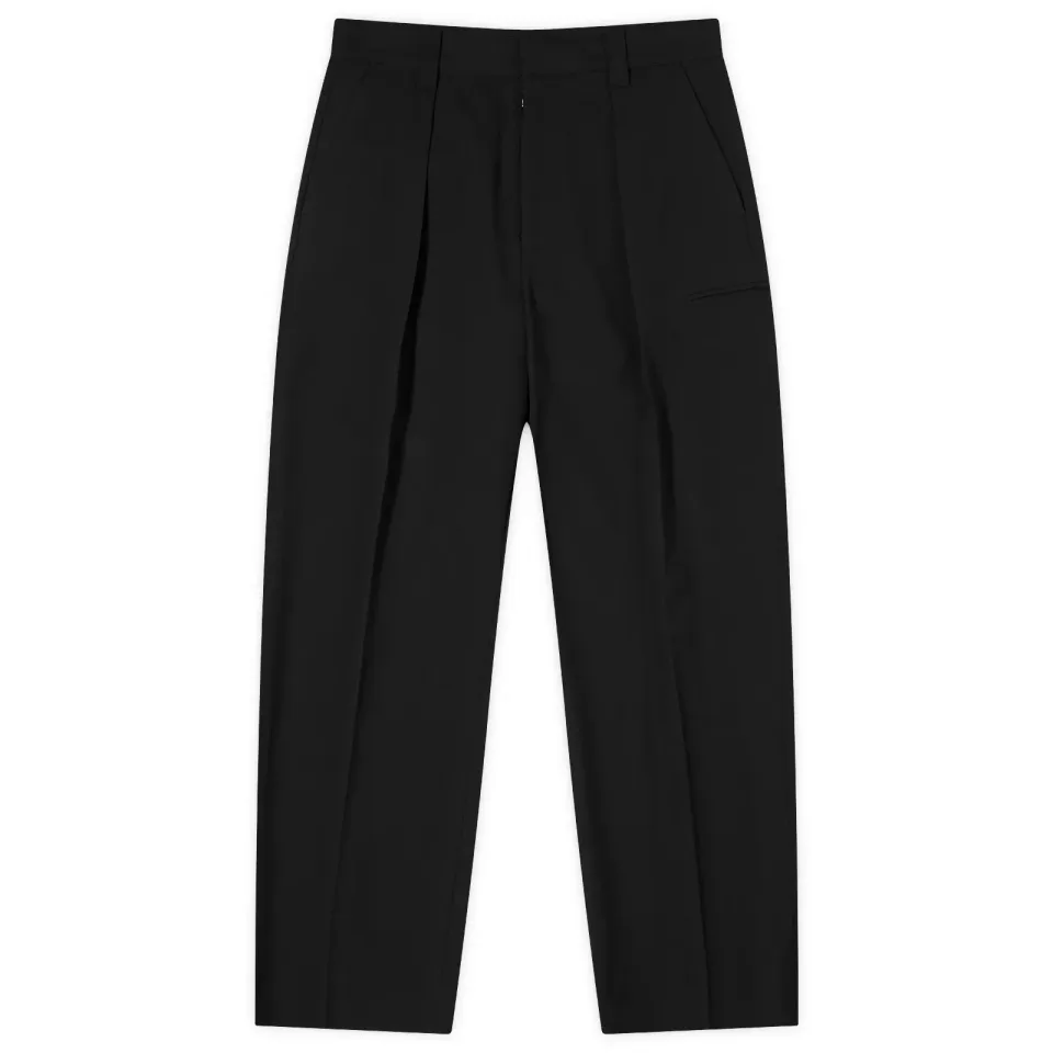 Gabadine Pleated Trousers