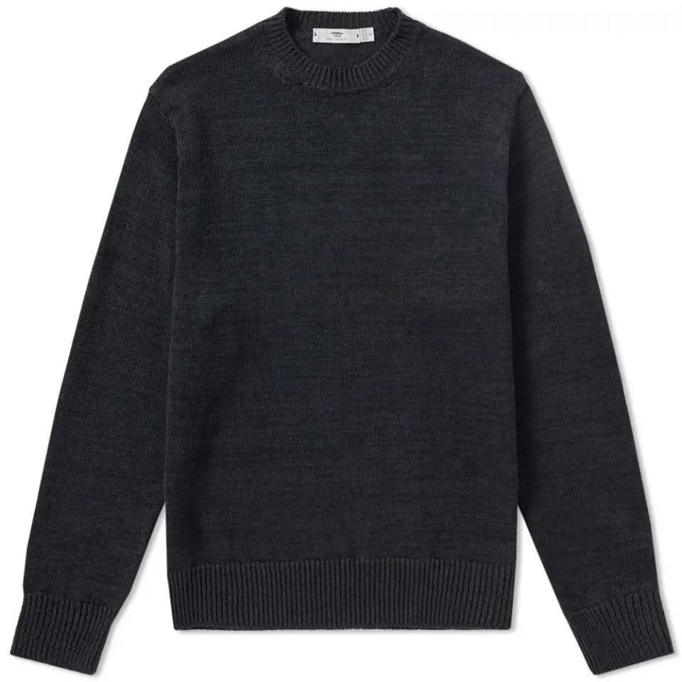 Inis Meáin Solid Linen Crew Knit