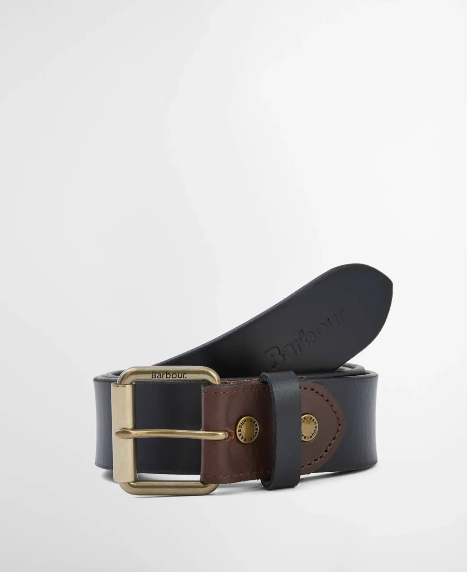 Contrast Leather Belt