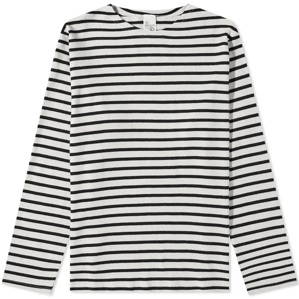 Nudie Long Sleeve Charles Sailor Stripe T-Shirt